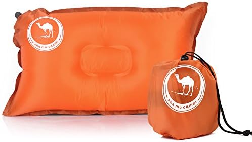 iAjudy Camping Pillow, Inflatable Air Pillow, Self Inflating, Compressible- Best for Outdoor Trips, Backpacking, Hiking, Beach, Travel, Motorcycle, Car