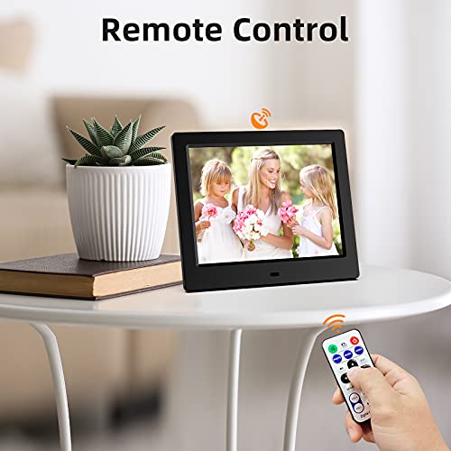 Digital Picture Frames 8 inch, VUCATIMES F8 Wall Mount Digital Photo Frame, 1280x800 IPS Screen
