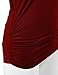 Made By Johnny MBJ WT822 Womens 3/4 Sleeve with Drape Top M Wine