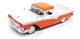 Road Signature 1957 Ford Ranchero, Orange and White - Lucky 92208 - 1/18 Scale Diecast Model Toy Car