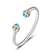 UNY Bracelet Designer Brand Inspired Antique Women Jewelry CZ Cable Wire Bangle Christmas Day Gifts (Champagne)