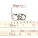 Housweety 100 Silver Tone Swivel Key Ring Connectors 16x7mm