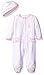 Little Me Baby-girls Newborn Prima Ballerina Footie and Hat, White/Pink, Newborn