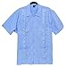 Squish Cuban Style Guayabera Shirt, Light Blue, XL