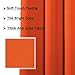 MYSKY HOME Orange Bedroom Curtains 63 Inch Long Blackout Curtains for Living Room Thermal Insulated Curtains for Nursery Room Grommet Top Window Curtains, 1 Curtain Panel, 52 x 63 Inch, Orange