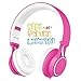 Kids Headphones, HD30 Volume Limiting Children Headset with Microphone for Girls Boys and Tablets Computer Laptops iOS Android Smartphone (White/Pink)