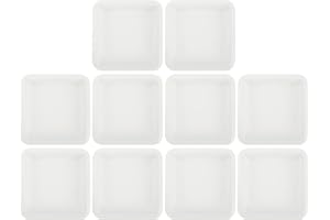 Baluue 10Pcs Plastic Weighing Dishes 5.31 Inch Square Disposable Weigh Boats for Lab Use Accurate Powder Liquid Measurement S