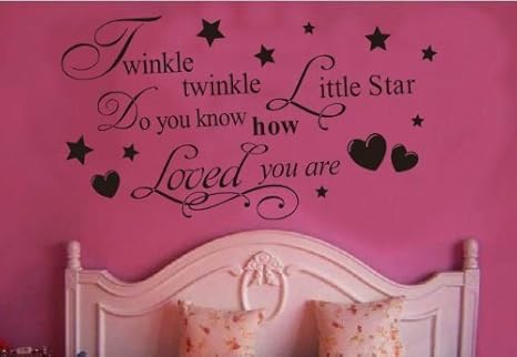 nykkola calcomanias para pared vinilos decorativos para pared frase twinkle little star do you know how loved are para habitaciones de ninos o