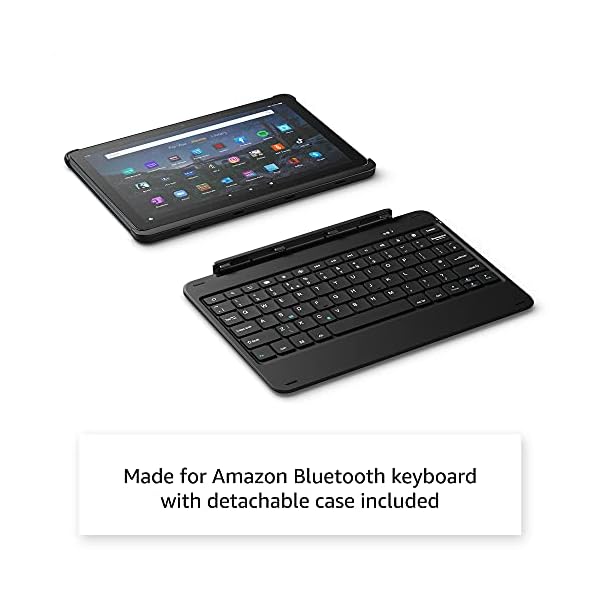 Fire HD 10 Plus tablet, 64 GB, Slate, with Ads + Bluetooth keyboard + 12-month Microsoft 365 Personal subscription