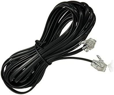 Tgom Telephone Extension Cord Phone Cable (Line Wire Modular Connectors on Each End) New (black, 25FT)