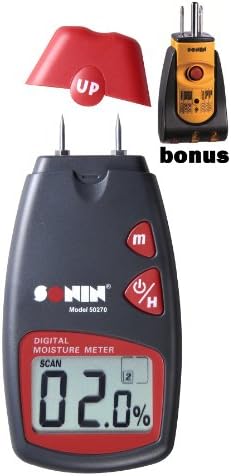 Sonin 50270 with bonus Digital Moisture Test Meter 270 for Wood with Bonus GFI Receptacle Tester