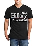 Shop4Ever® Hillary For President 2016 Men's V-Neck T-shirt Political Shirts
