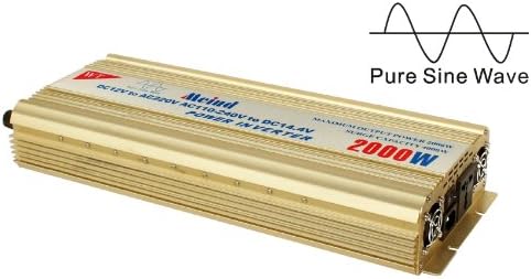 Dual function Pure sine wave Power inverter 2000W Watt peak 4000W converter from 12V DC to AC 220V Volt battery charge function (Input AC100V- 230V to output DC 13.8V )