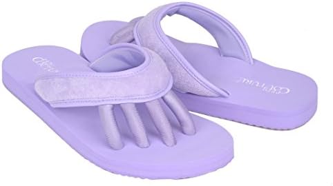 Super Lightweight Pedi Couture Brand Sandals with Toe Separator Feature (Lavender, Large)