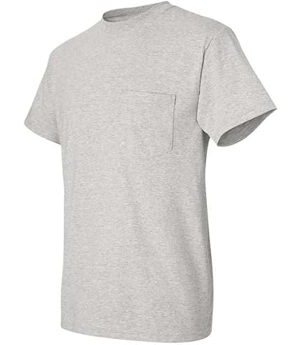Gildan DryBlend Pocket T-Shirt - 5.6 Oz, 50/50 Cotton Polyester, Sport Grey, Sizes S-5X (G830)