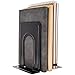 Bookends for Shelves - 6 Pairs Metal Book Ends for Heavy Book Stoppers, Heavy Duty Book Holder Organizer - Black, 5 x 6.6 x 4.75 inches