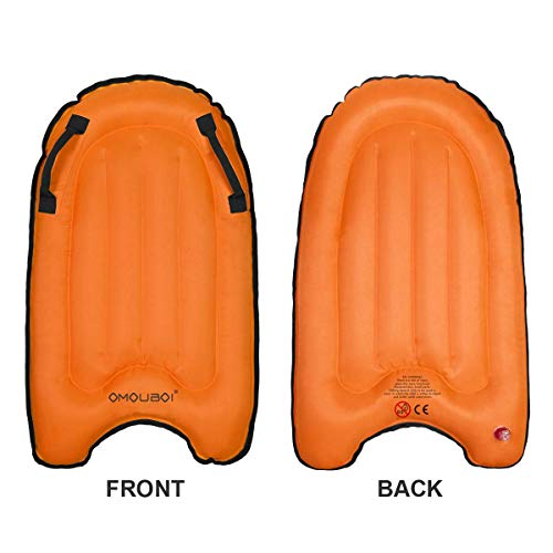 OMOUBOI Inflatable Bodyboard Pool Float Swim Air Bed (Orange) - Thumbnail 5