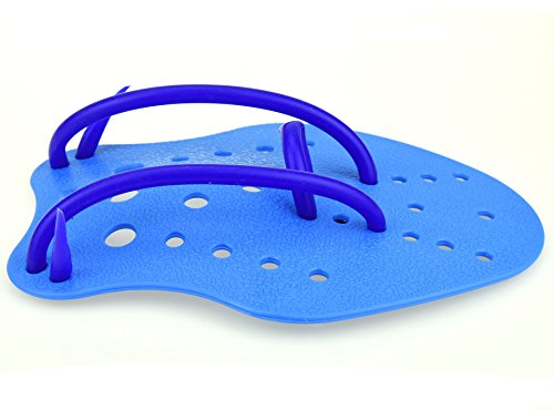 Forestfish Swimming Hand Paddles Training Paddles with Adjustable Strap for Adults and Kids Improve Swimming Speed (M: 7.5 x 5.5 Inch)
