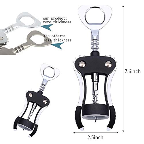 Foho Wine Opener, Multifunctional Wing Corkscrew Wine Bottle Opener for