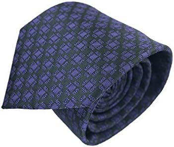 Luxury Mens Neckties,100% Italian Microfiber Hand Made, 15 Awesome Variations (Dark Purple/Black (MR Squares))
