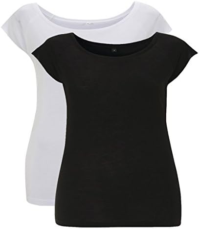 Da Londra Womens Bamboo & Organic Cotton Short Sleeve T Shirts 2-Pack Bundle