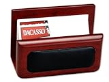 Dacasso Rosewood and Leather Business Card Holder