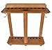 Iszy Billiards 10 Pool Cue Billiard Stick Floor Rack and Holder, Oak