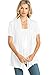 12 Ami Basic Solid Short Sleeve Open Front Cardigan White Extra Large