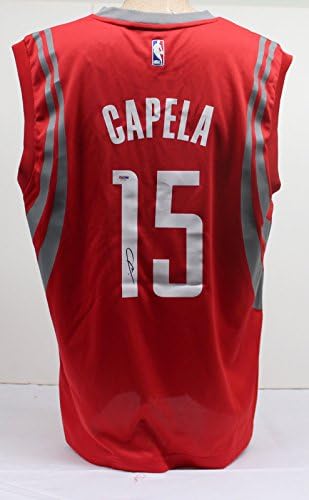 CLINT CAPELA SIGNED AUTOGRAPHED JERSEY HOUSTON ROCKETS ADIDAS PSA/DNA AD97667