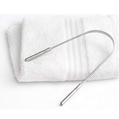 Tongue Scraper Cleaner - Medical Grade Stainless Steel Metal - Get Rid of Bacteria and Bad Breath - by Wowe LifeStyle Products