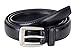 Sportoli Mens Classic Stitched Genuine Leather Uniform Dress Belt, Black Brown