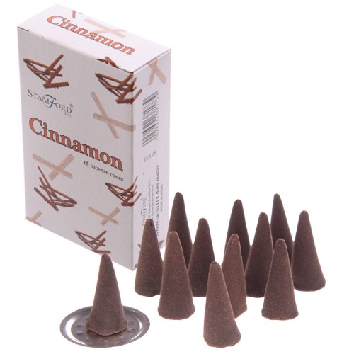 Puckator Stamford Incense Cones - Cinnamon Scented - Spiritual Incense Cone - Zen Meditation Gifts - Organic Cone Insence - Insense - Mythical - Incense Burner Cones - Scented Cones - 15Pcs
