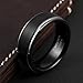 TUSEN JEWELRY 8mm Mens Wedding Band Black Tungsten Carbide Ring Matte Brushed Step Edge
