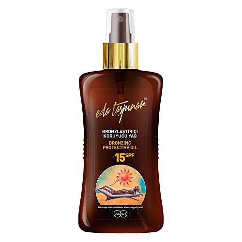 Eda Taspinar Bronzing Protective Oil, Tanning Protecting Oil Spray for Mediterranean Tan, All Eyes On You! SPF 15, 200…