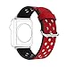 For Apple Watch 42MM/38MM, Sunfei Sports Leather Bracelet Strap Band (42MM, Red)