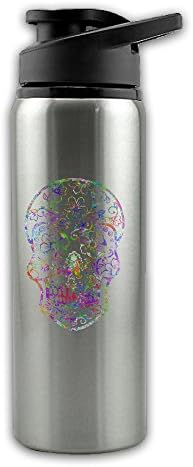 Sugar Skull Floral Style Single Layer 304 Stainless Steel + PP Cycling Bottles