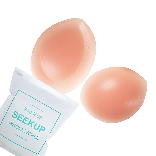 Thick Silicone Bra Inserts, Breast Gel Pads Chest Push Up & Firming Bust Enhancers Padding for B-D Cup, Skin Large - Thumbnail 7