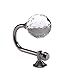 Hipiwe Clear Glass Crystal Curtain Hold backs Tiebacks Wall Hook Tassel Holder Set of 2 (Black)