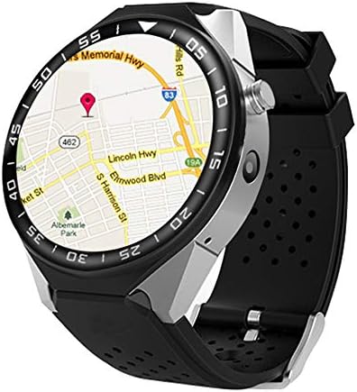 T9 Android 5.1 Bluetooth Smart Watch 3G WIFI GPS SIM Card Heart Rate Smartwatch with 2.0MP Camera 1GB 16GB VS KW88 (Silver)
