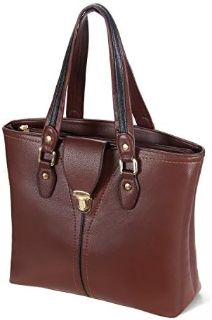 YOLANDO VALEN Tote Bag-Vegan Leather-Back Zipper Pocket-2 Inside Compartments