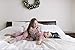 Burt's Bees Baby Adult Organic 2-Piece Pajama Set,Cranberry Candy Cane,Small
