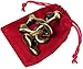 Trinity Hanayama Brain Teaser Puzzle, New 2018 Design, Level 6 Difficulty Rating, Red Velveteen Drawstring Pouch, Bundled Items