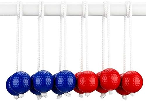 Xing-Rui Ladder Toss Ball Replacement Ladder Balls Bolos Bolas Ladder Golf with Real Golf Balls๏ผRed and Blue