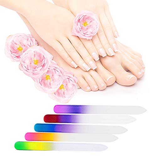 30 Pcs Glass Nail File Bulk, Crystal Fingernail Files Set, Double Sided