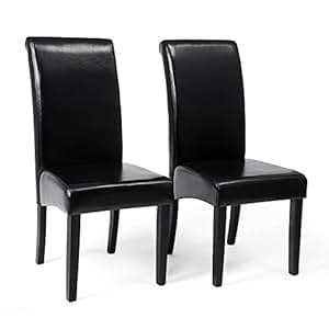 SONGMICS Set de 2 Sillas de Comedor con Respaldo Alto, Asiento