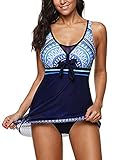 American Trends Womens One Piece Retro Swimsuits Swim Dress Cover Up Tummy Control Swimwear Boyleg Bathing Suits for Women