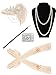 Zivyes 1920s Accessories Headband Necklace Gloves Costume Holder Flapper Costume Accessories for Women