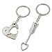 Sonline Lover His Her Keychain Keyring Couples - Arrow & 