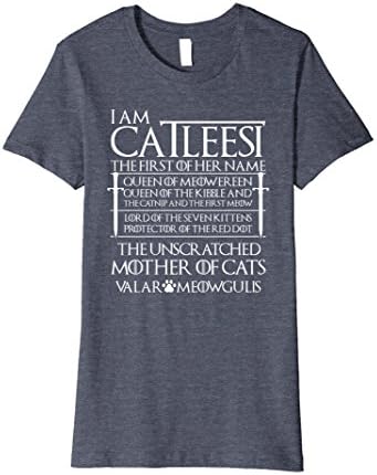 Womens Mother Of Cats Catleesi Funny T Shirt XL Heather Blue