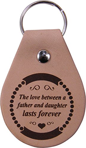 CustomGiftsNow The love between a father and daughter lasts forever - Large Leather Key Chain